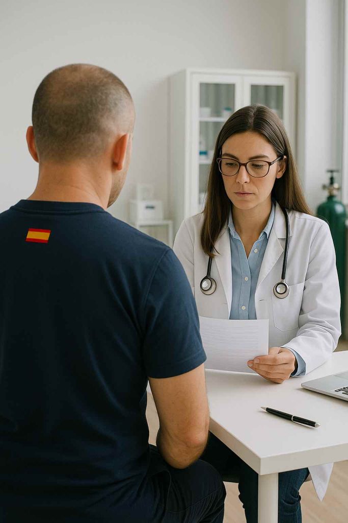 Consulta médica policía
