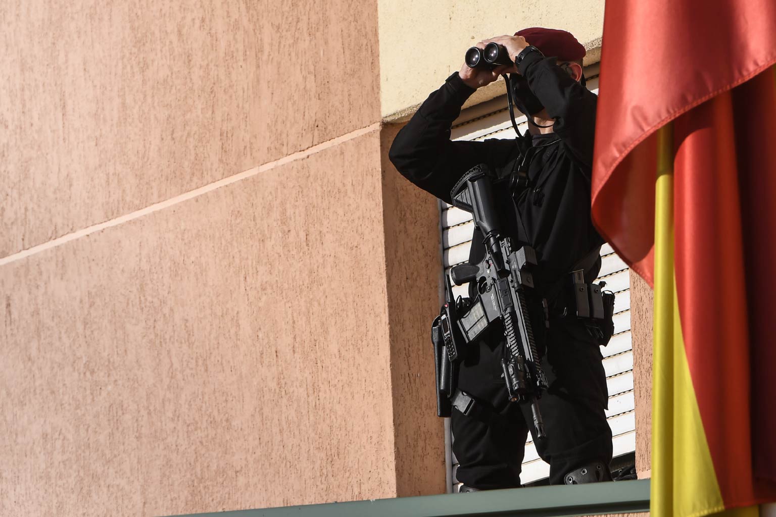 Policía Nacional vigilando