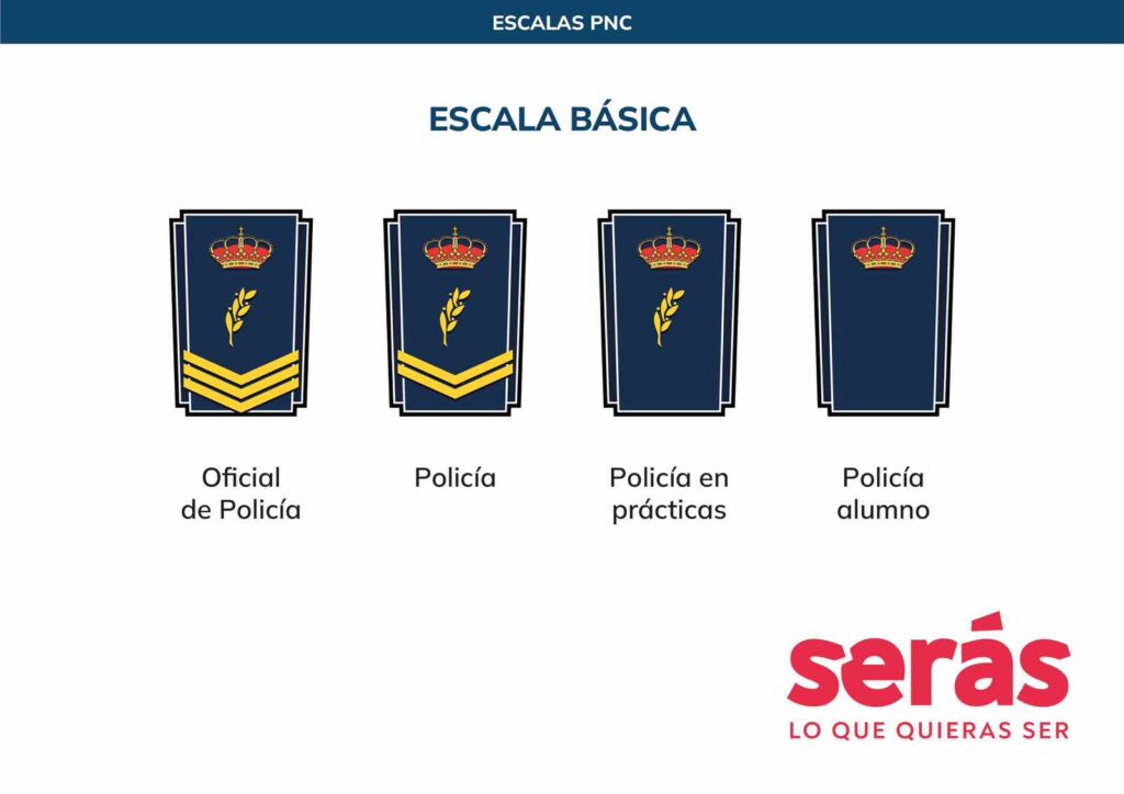 Divisas Policía Nacional: Escala Básica